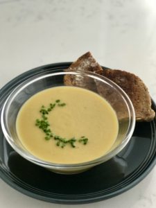 vegan beer and cheddar soup