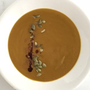 get well soon with carrot soup
