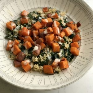 Smoky yam and kale bowl